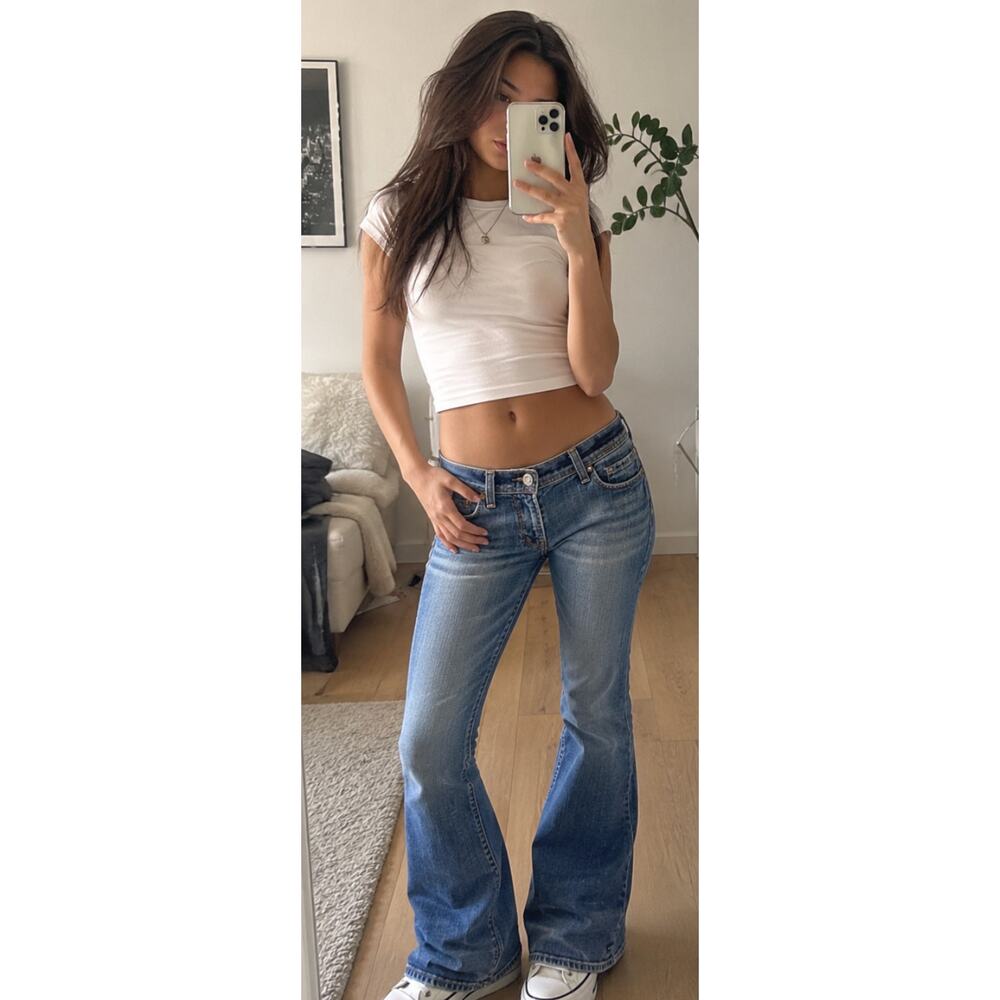 Citizens of Humanity Ingrid Low Rise Flare Jeans Y2K Stretch Denim 30